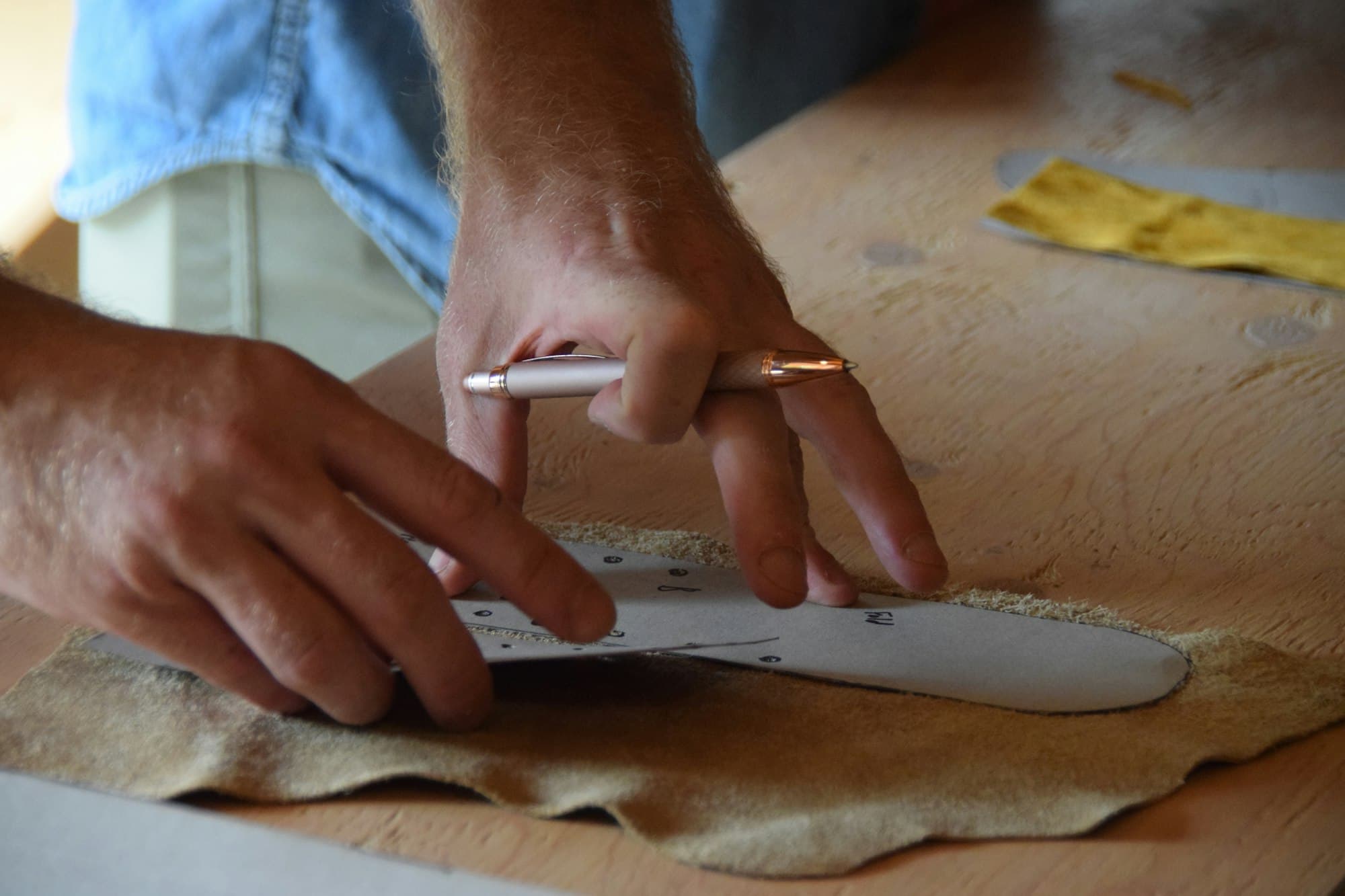 Cutting a leather strap